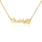 Name Necklace w/ Pet Paw
