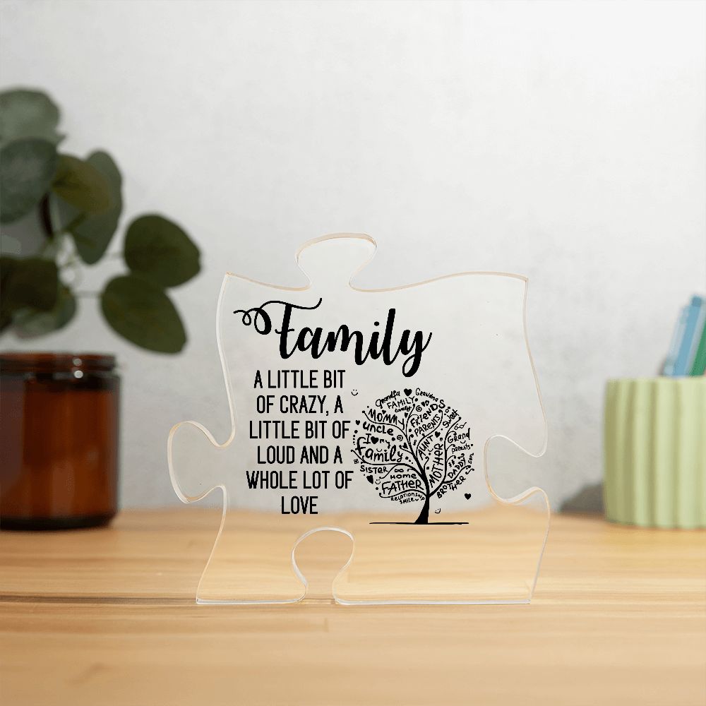 Family Gift, Acrylic Puzzle Plaque