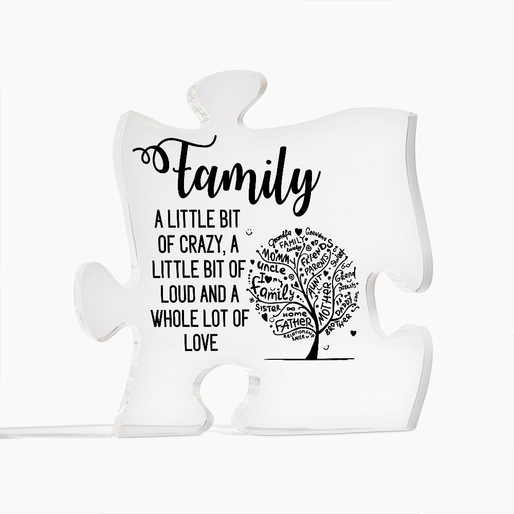 Family Gift, Acrylic Puzzle Plaque