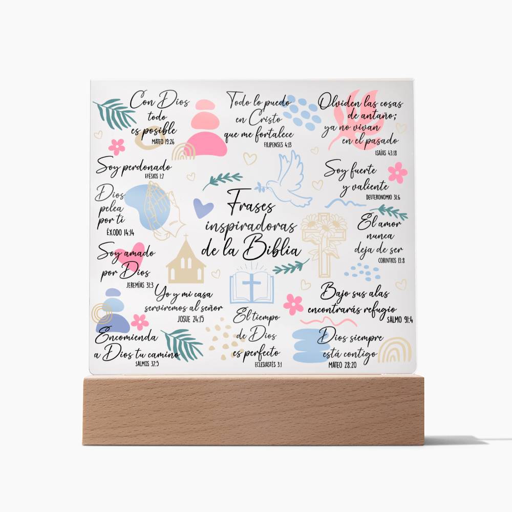 Frases religiosas SPANISH Bible Daily Reminders, Affirmations Inspirational, Gift for her