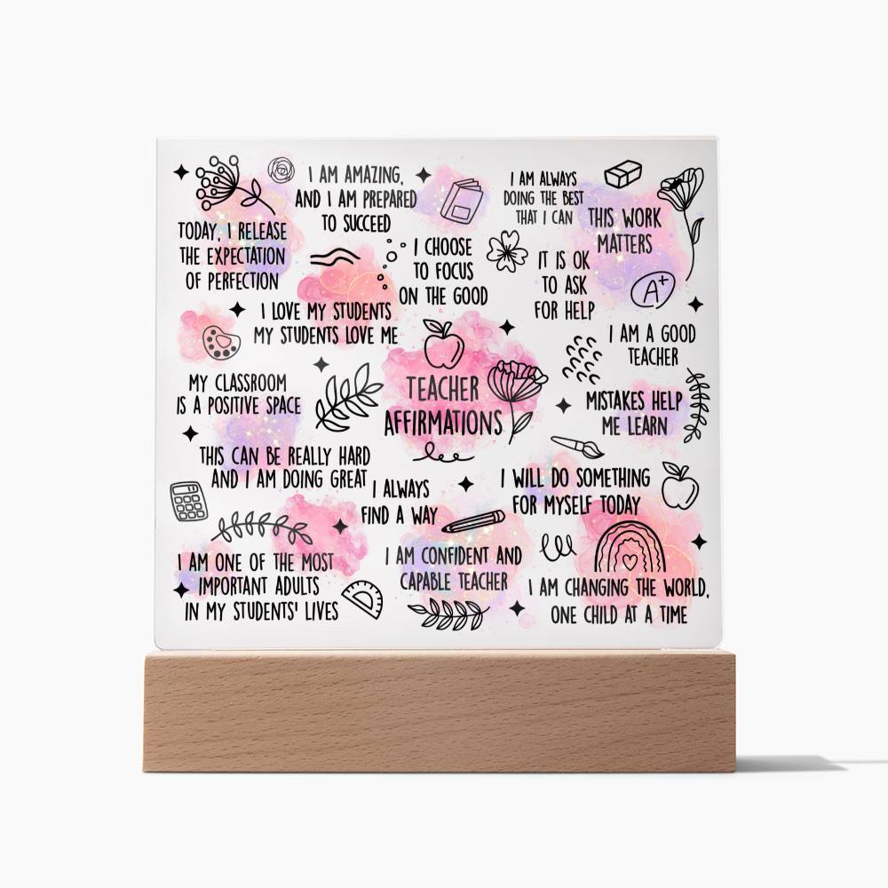 Teacher Affirmation s, Teacher Gifts, Inspirational