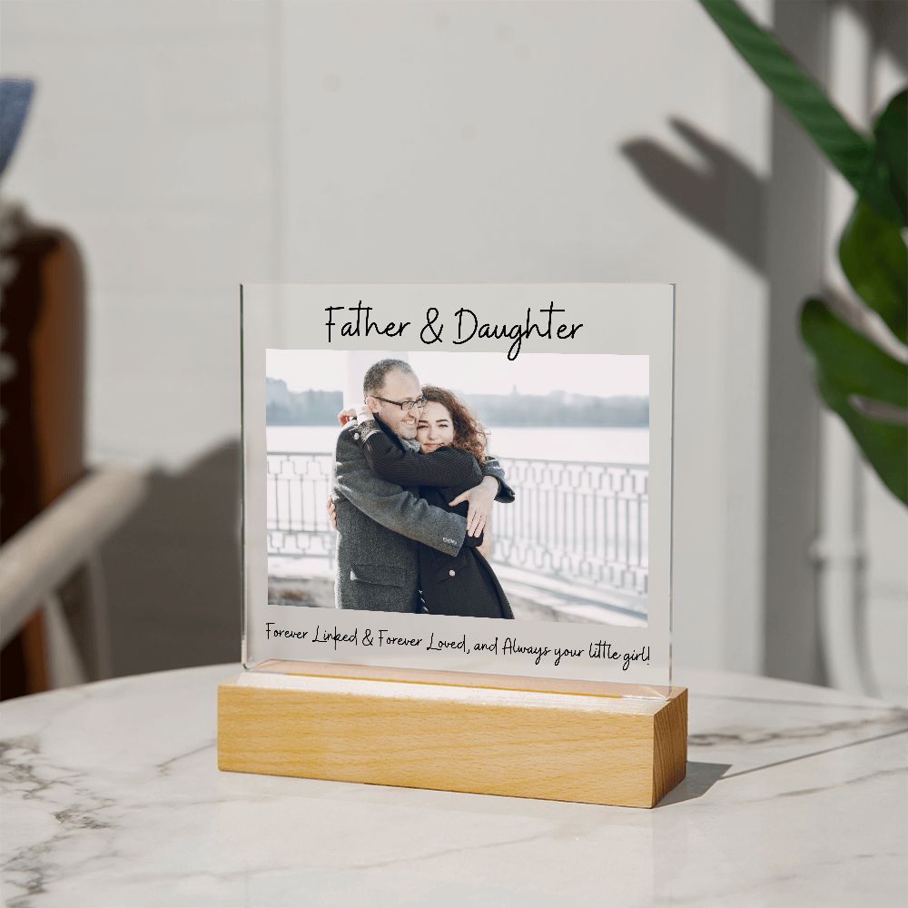 Forever Linked & Forever Loved, Acrylic Square Plaque