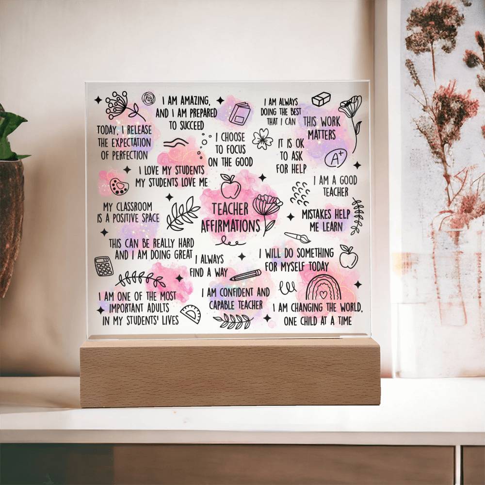 Teacher Affirmation s, Teacher Gifts, Inspirational