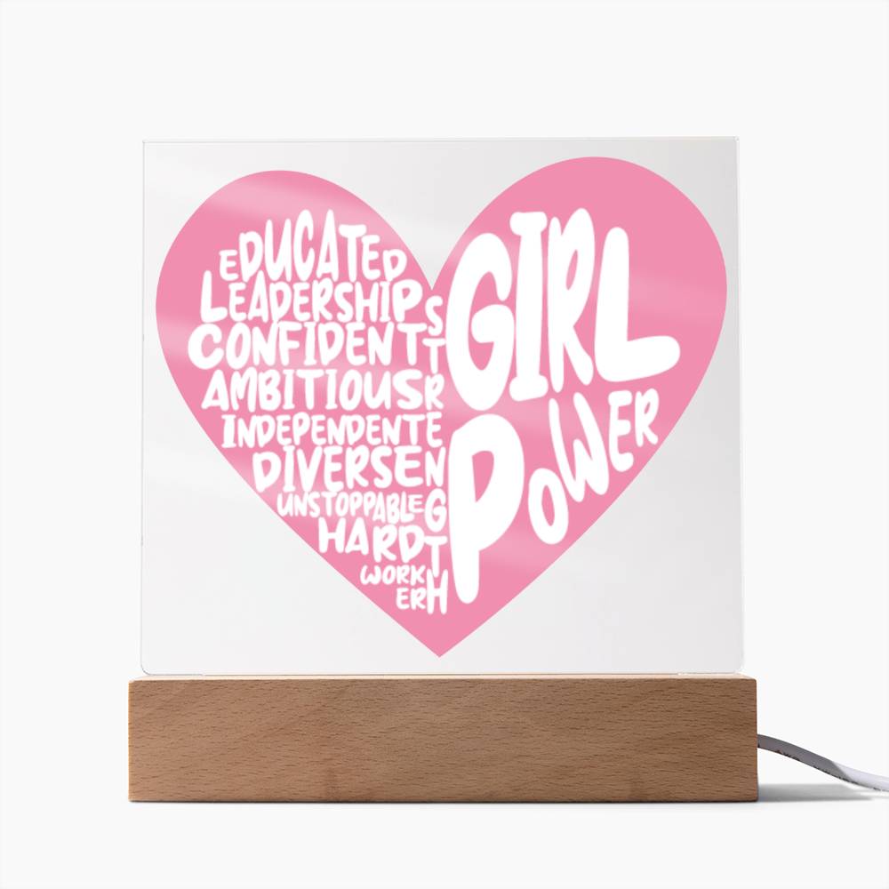 Girl Power Led Plaque
