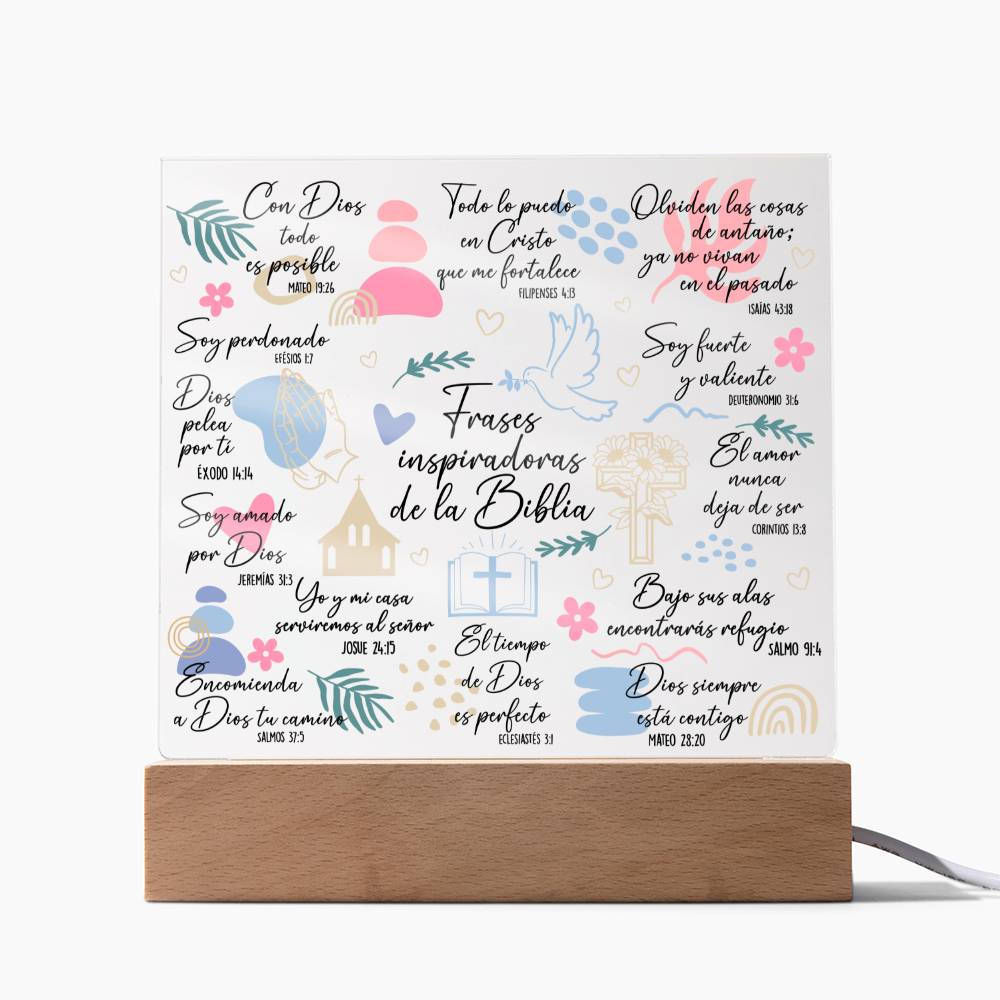 Frases religiosas SPANISH Bible Daily Reminders, Affirmations Inspirational, Gift for her