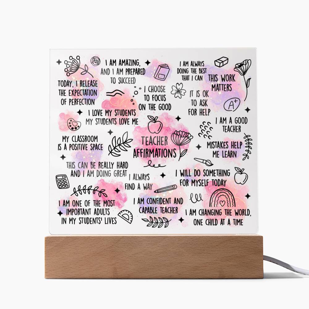 Teacher Affirmation s, Teacher Gifts, Inspirational