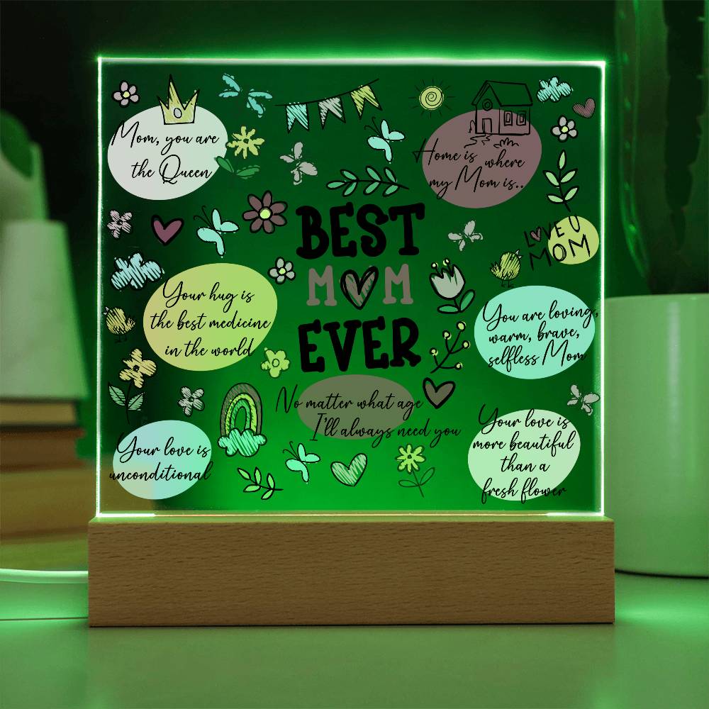 Best Mom Ever Acrylic Plaque, Mothers Day Gift, Gift for her, Affirmations Motivation, Inspirational