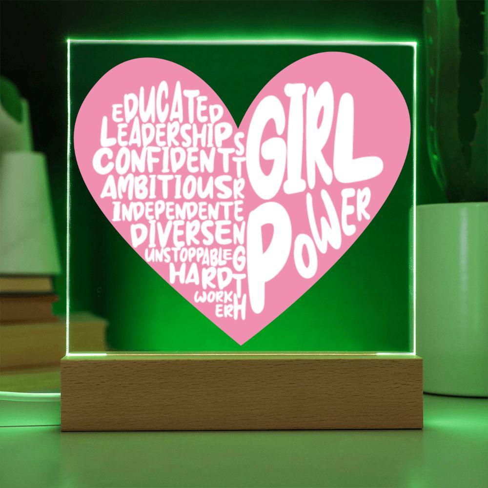 Girl Power Led Plaque