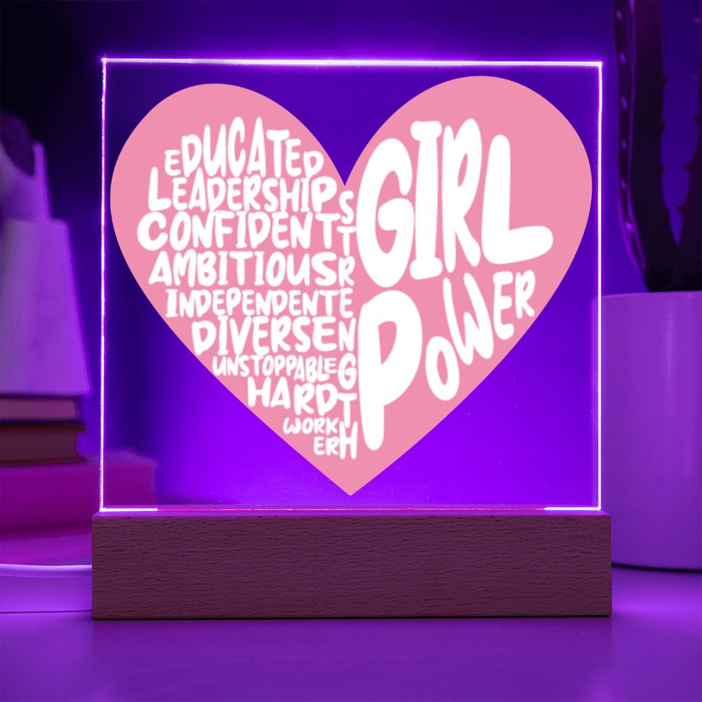 Girl Power Led Plaque