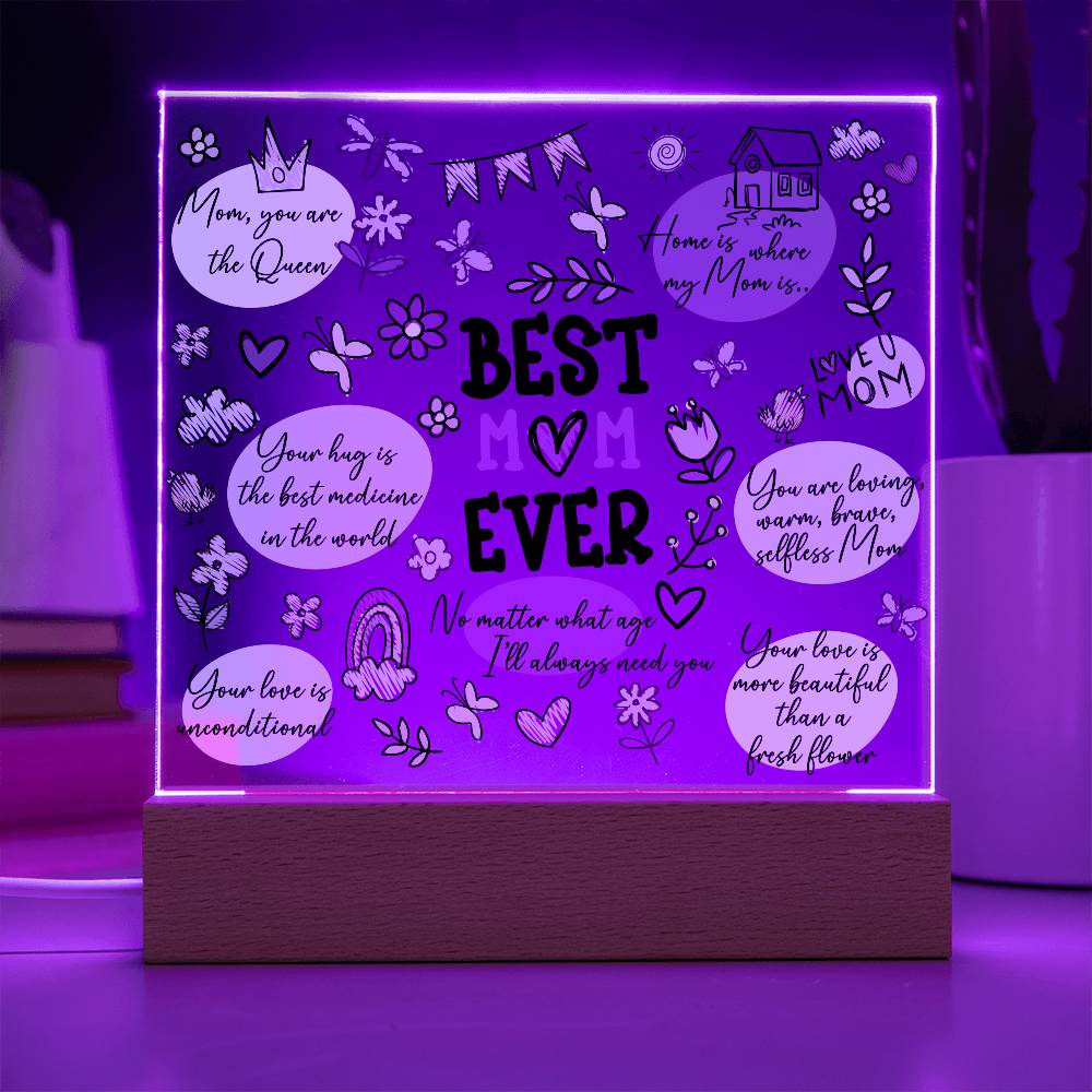 Best Mom Ever Acrylic Plaque, Mothers Day Gift, Gift for her, Affirmations Motivation, Inspirational