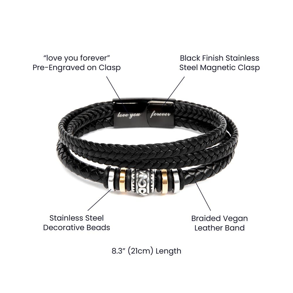 Dad Gift, Love You Forever Bracelet