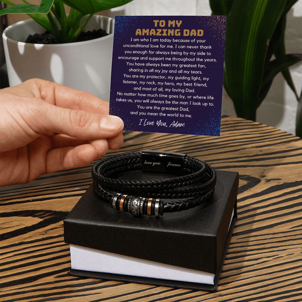 Dad Gift, Love You Forever Bracelet