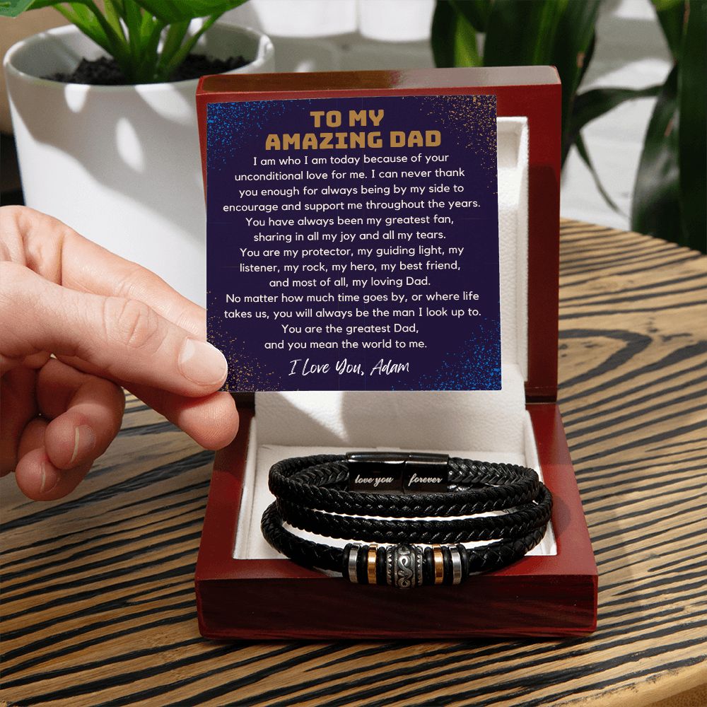 Dad Gift, Love You Forever Bracelet