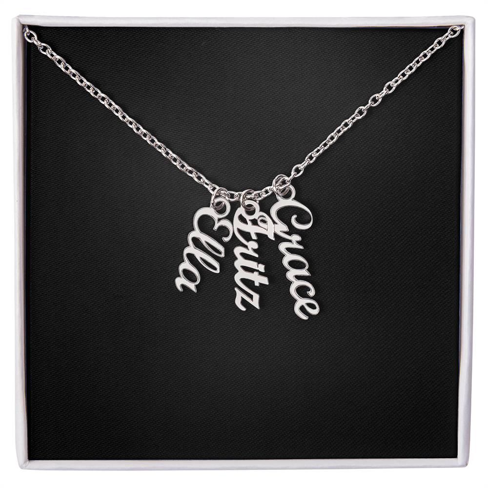 Multi Vertical Name Necklace