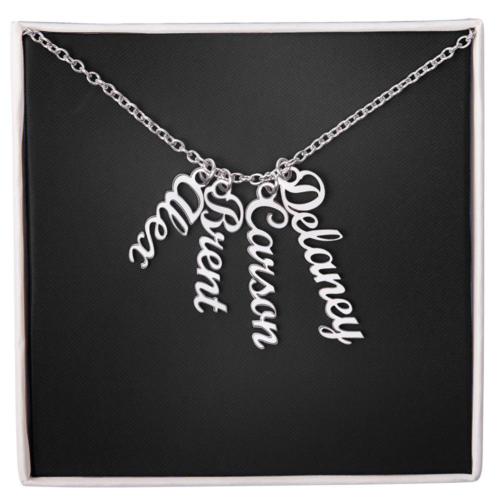 Multi Vertical Name Necklace