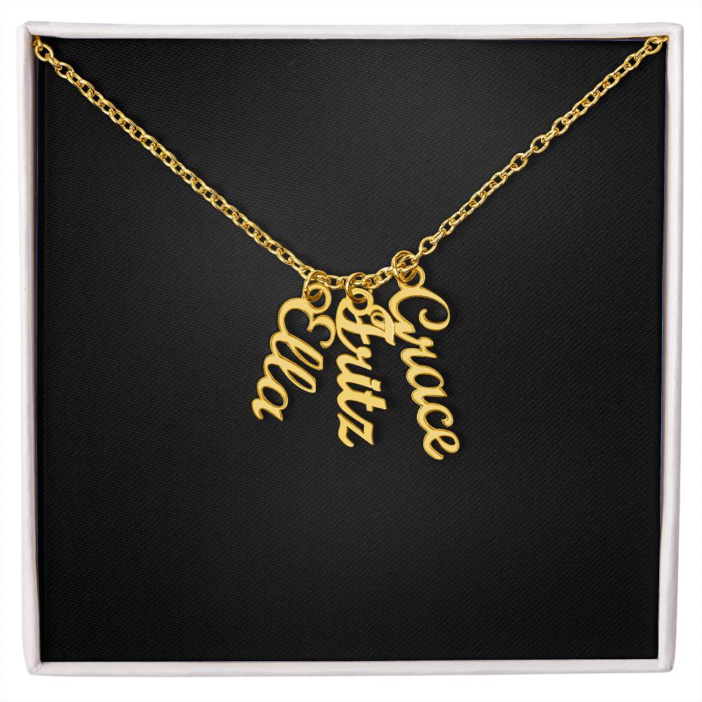 Multi Vertical Name Necklace
