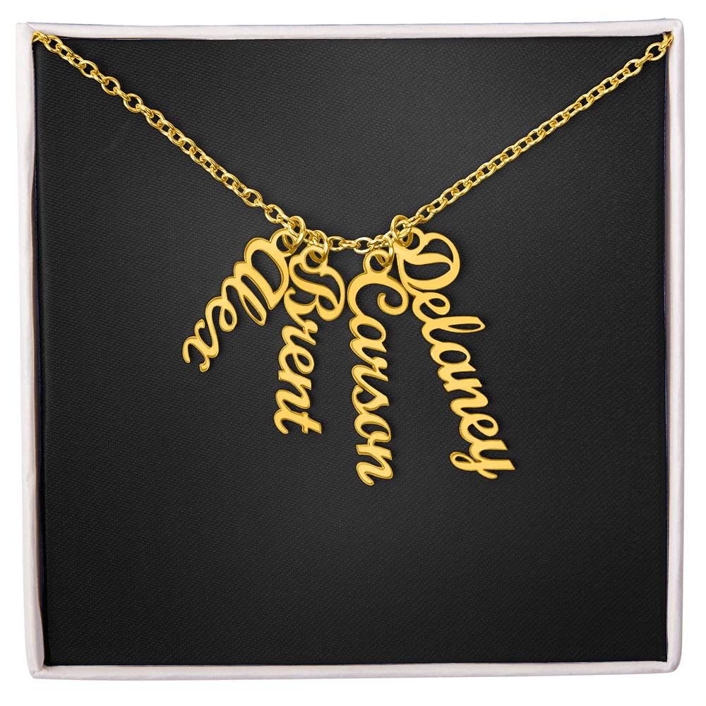 Multi Vertical Name Necklace