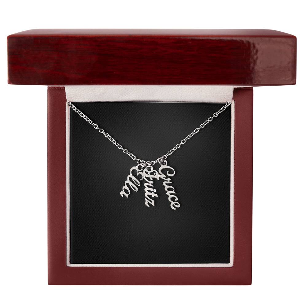 Multi Vertical Name Necklace