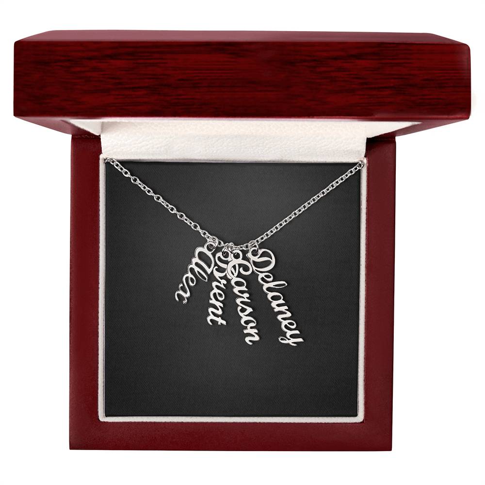 Multi Vertical Name Necklace