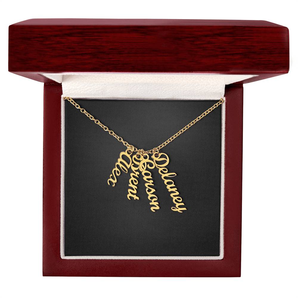 Multi Vertical Name Necklace
