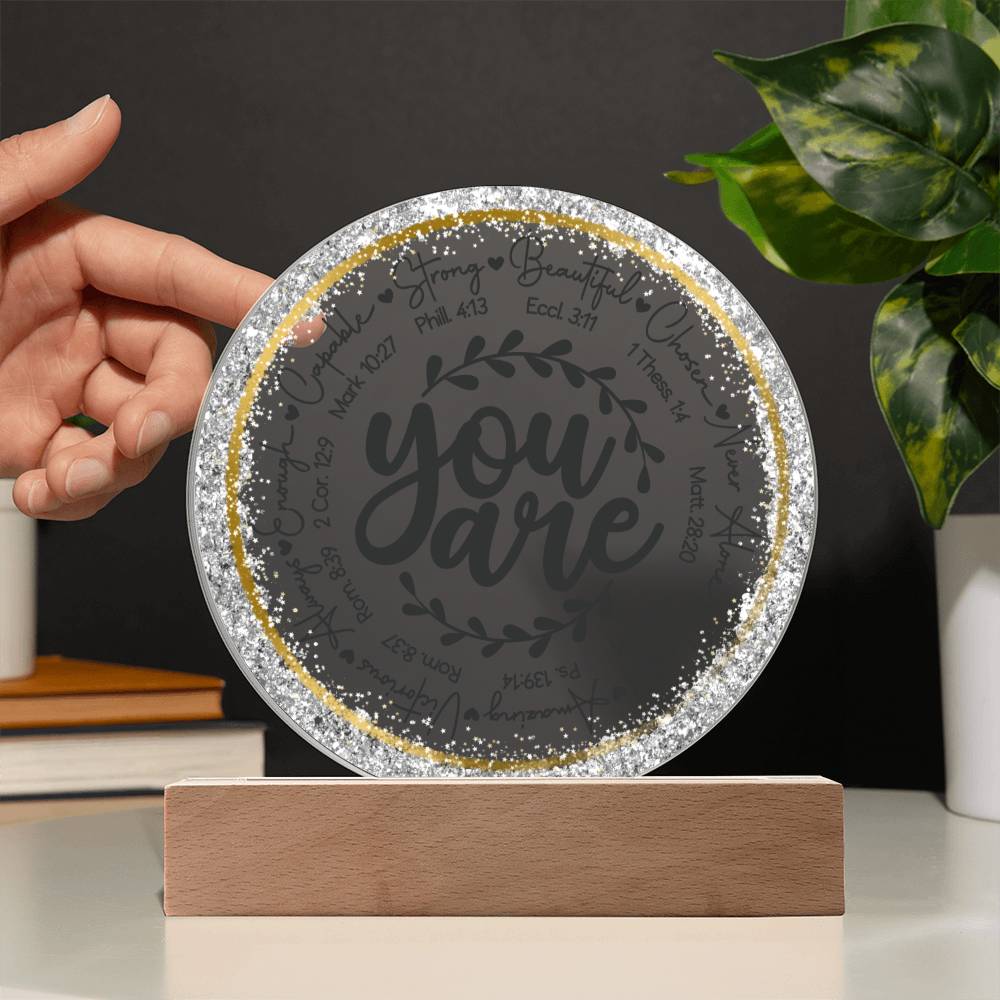 You Are LED Lighted Plaque