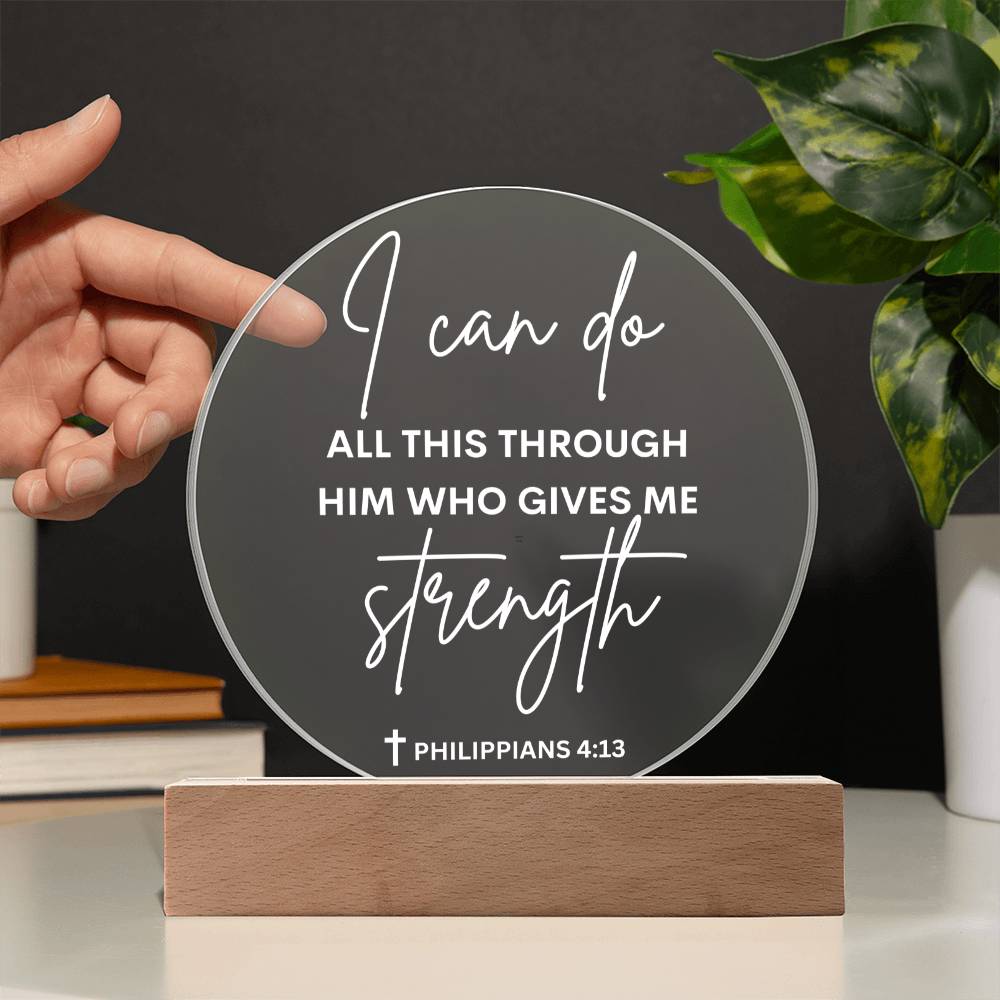 Bible Verse LED Lighted Plaque