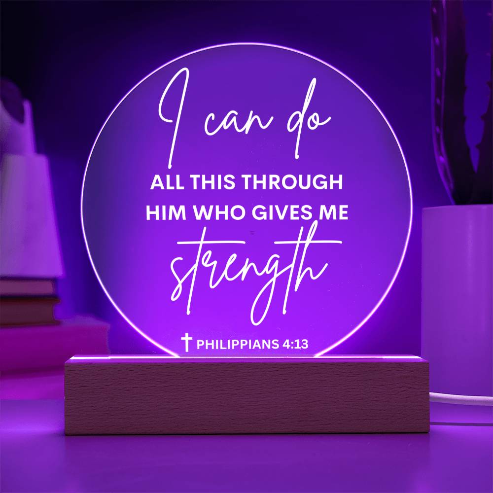 Bible Verse LED Lighted Plaque