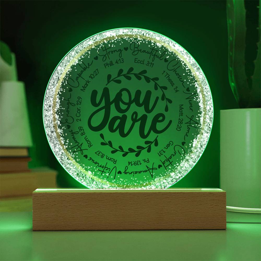 You Are LED Lighted Plaque