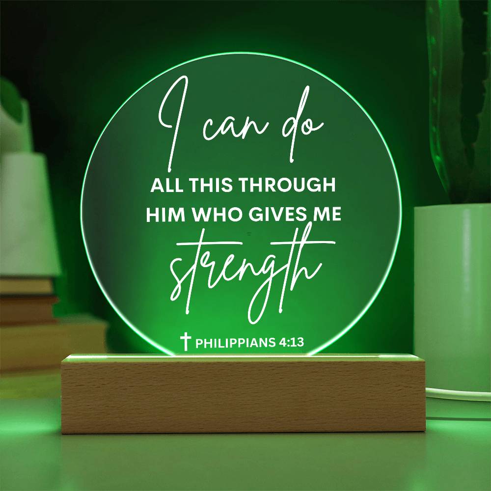 Bible Verse LED Lighted Plaque