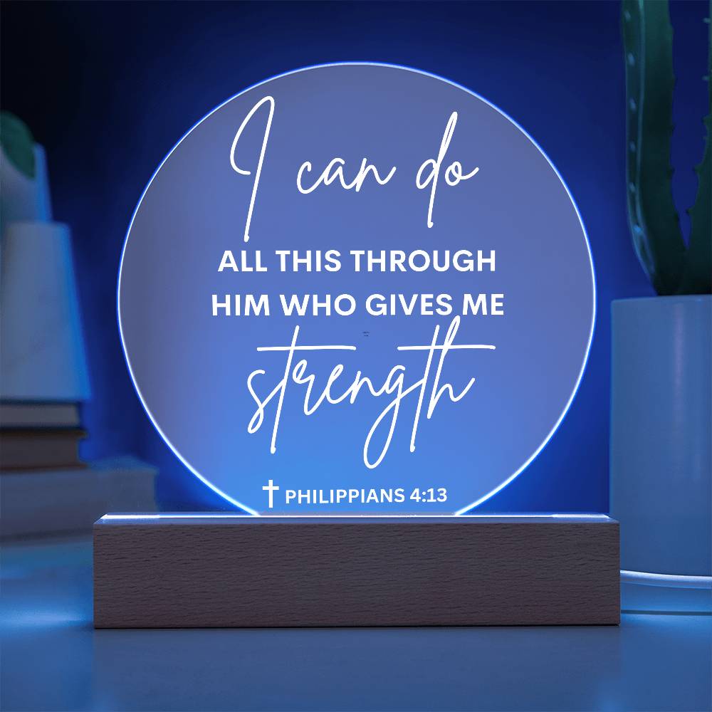 Bible Verse LED Lighted Plaque