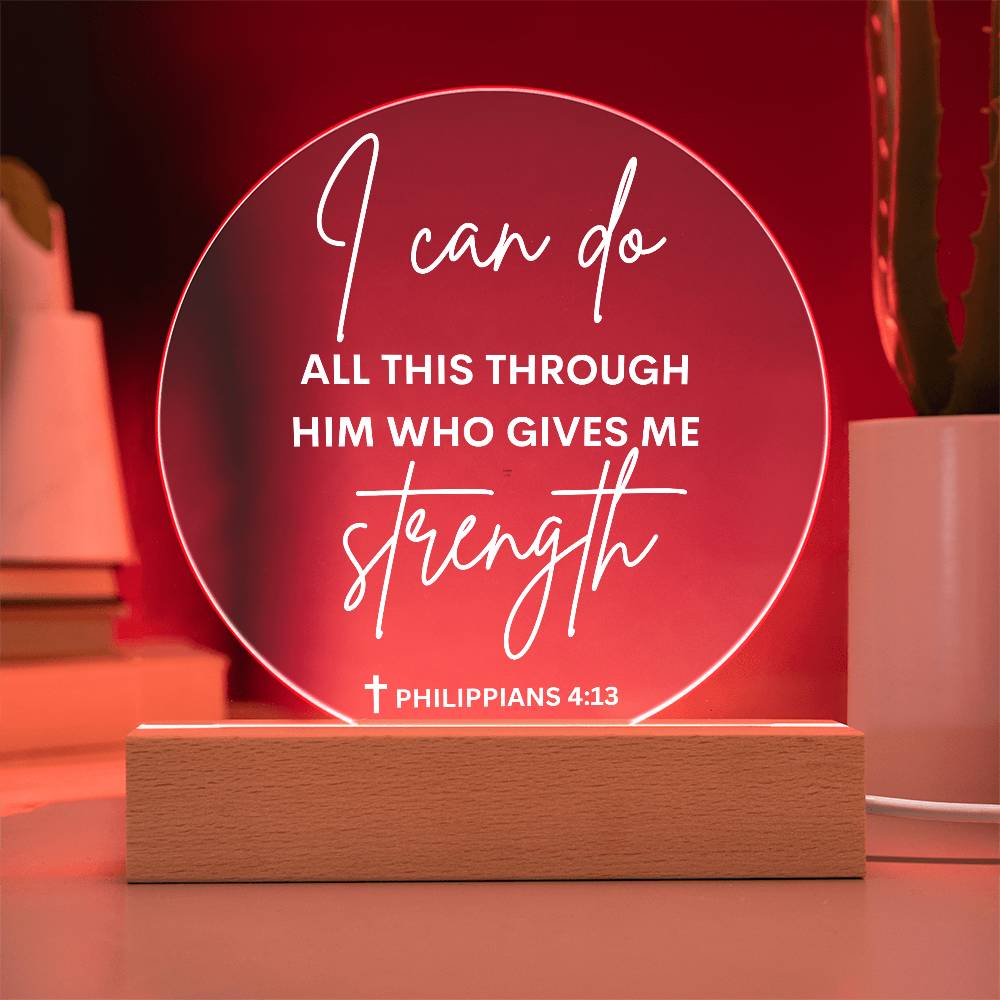 Bible Verse LED Lighted Plaque