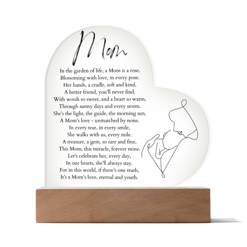 Mom Poem Heart Acrylic Plaque