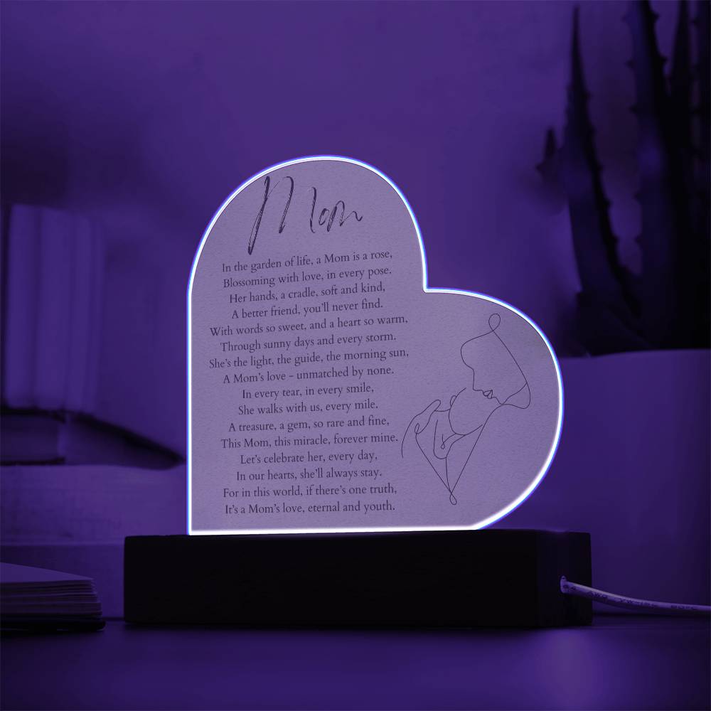 Mom Poem Heart Acrylic Plaque