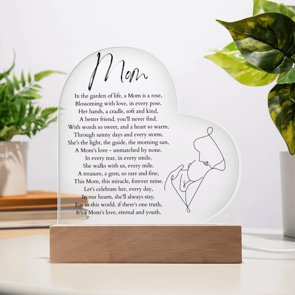 Mom Poem Heart Acrylic Plaque