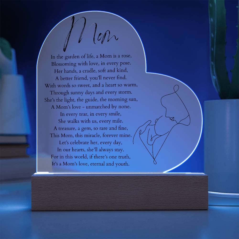 Mom Poem Heart Acrylic Plaque