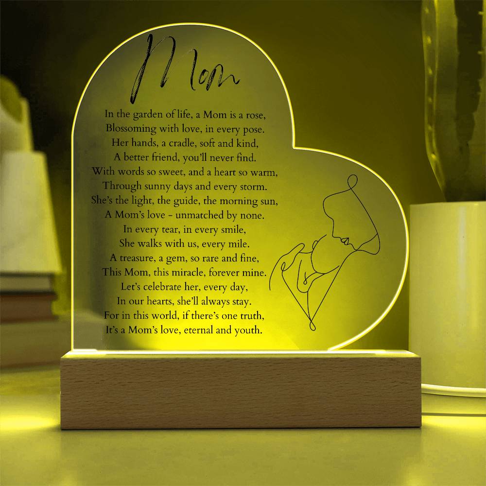 Mom Poem Heart Acrylic Plaque