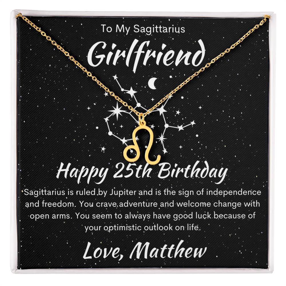 Sagittarius Zodiac Pendant Necklace