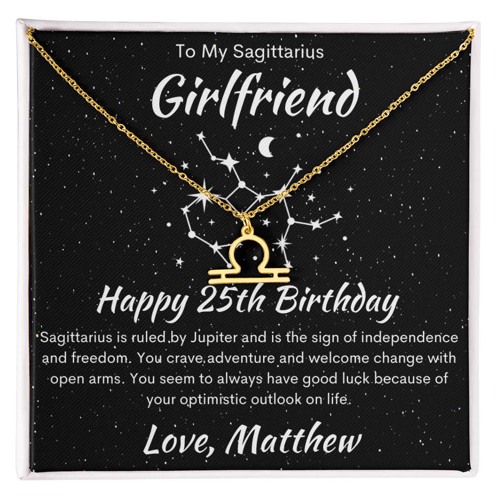 Sagittarius Zodiac Pendant Necklace