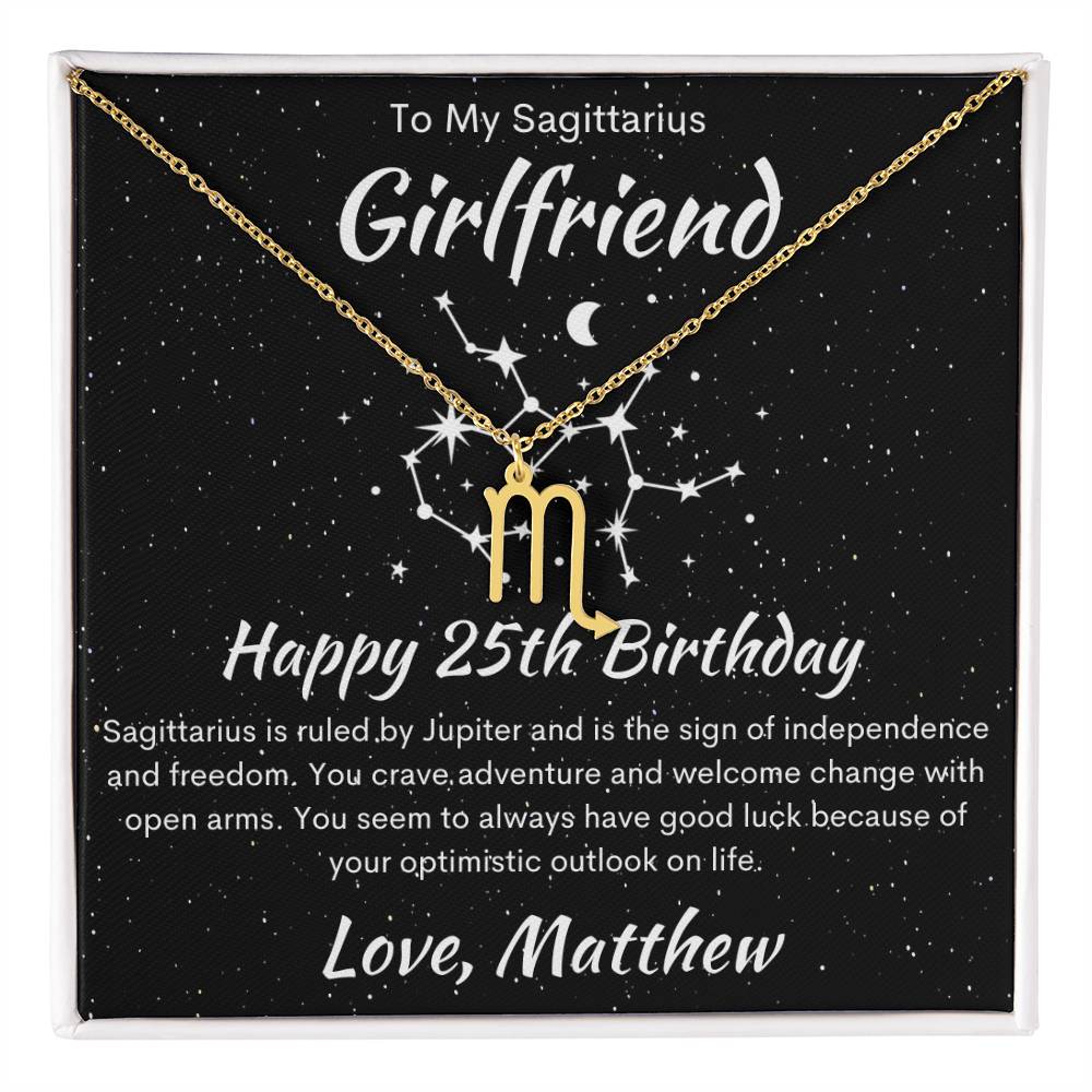 Sagittarius Zodiac Pendant Necklace