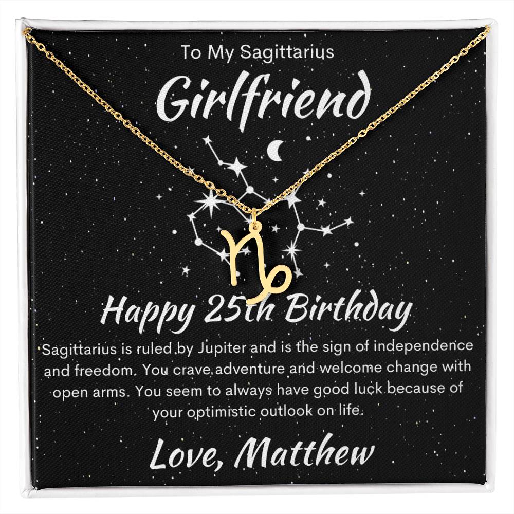 Sagittarius Zodiac Pendant Necklace