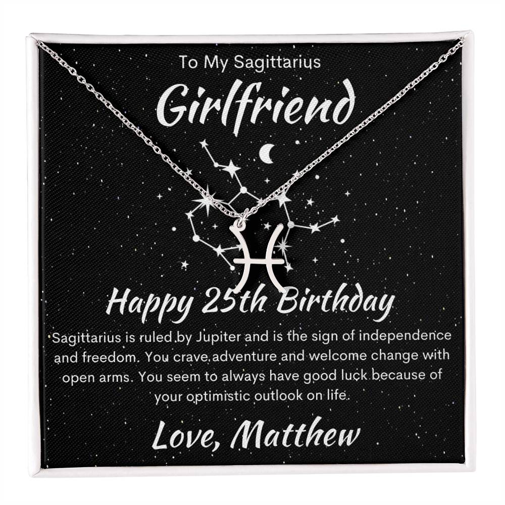Sagittarius Zodiac Pendant Necklace