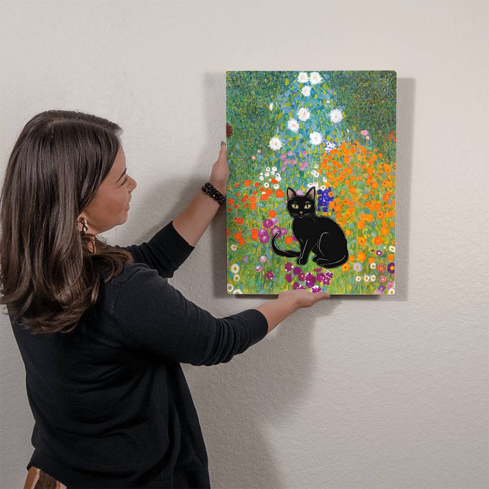 Cat High Gloss Metal Art Print