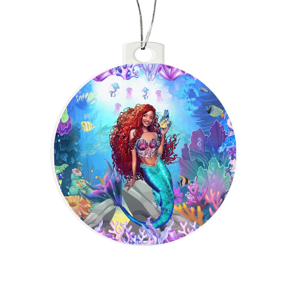 Black Mermaid Ornament
