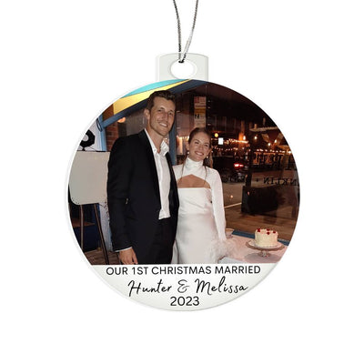 Personalized First Christmas Married 2023 Ornament