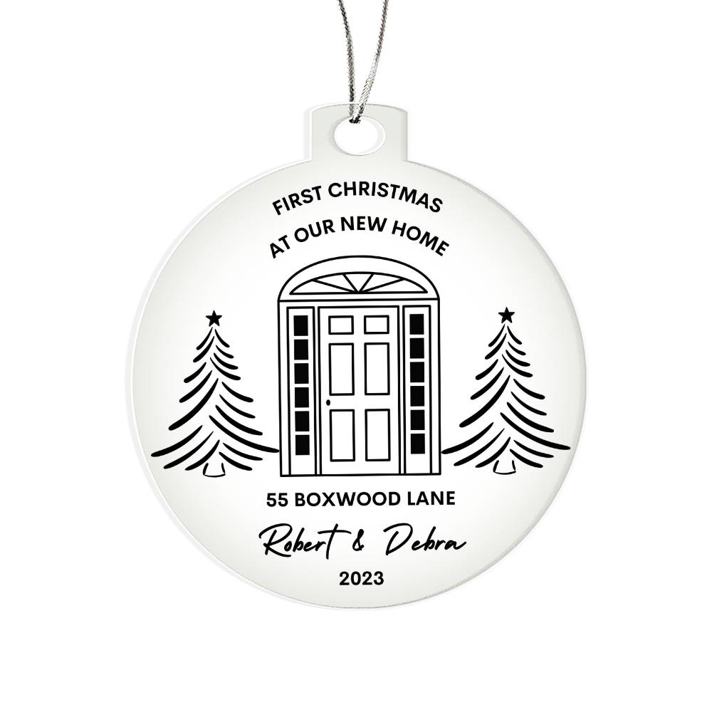 Personalized First Christmas New Home 2023  Ornament
