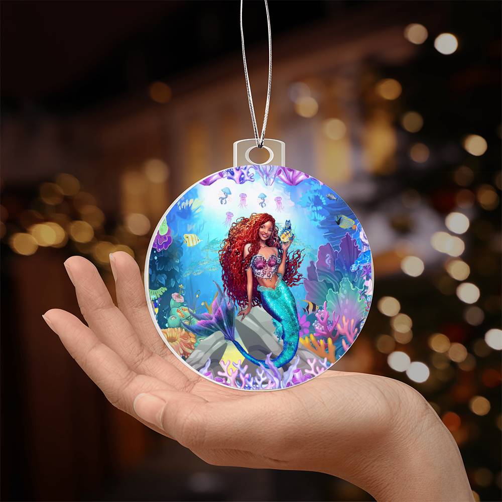 Black Mermaid Ornament
