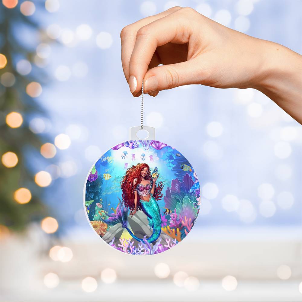 Black Mermaid Ornament