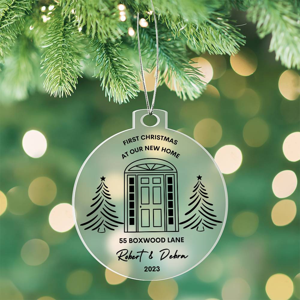 Personalized First Christmas New Home 2023  Ornament