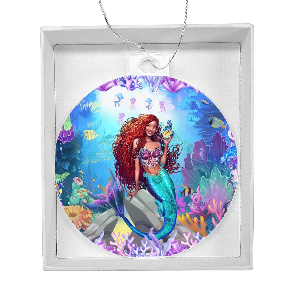 Black Mermaid Ornament