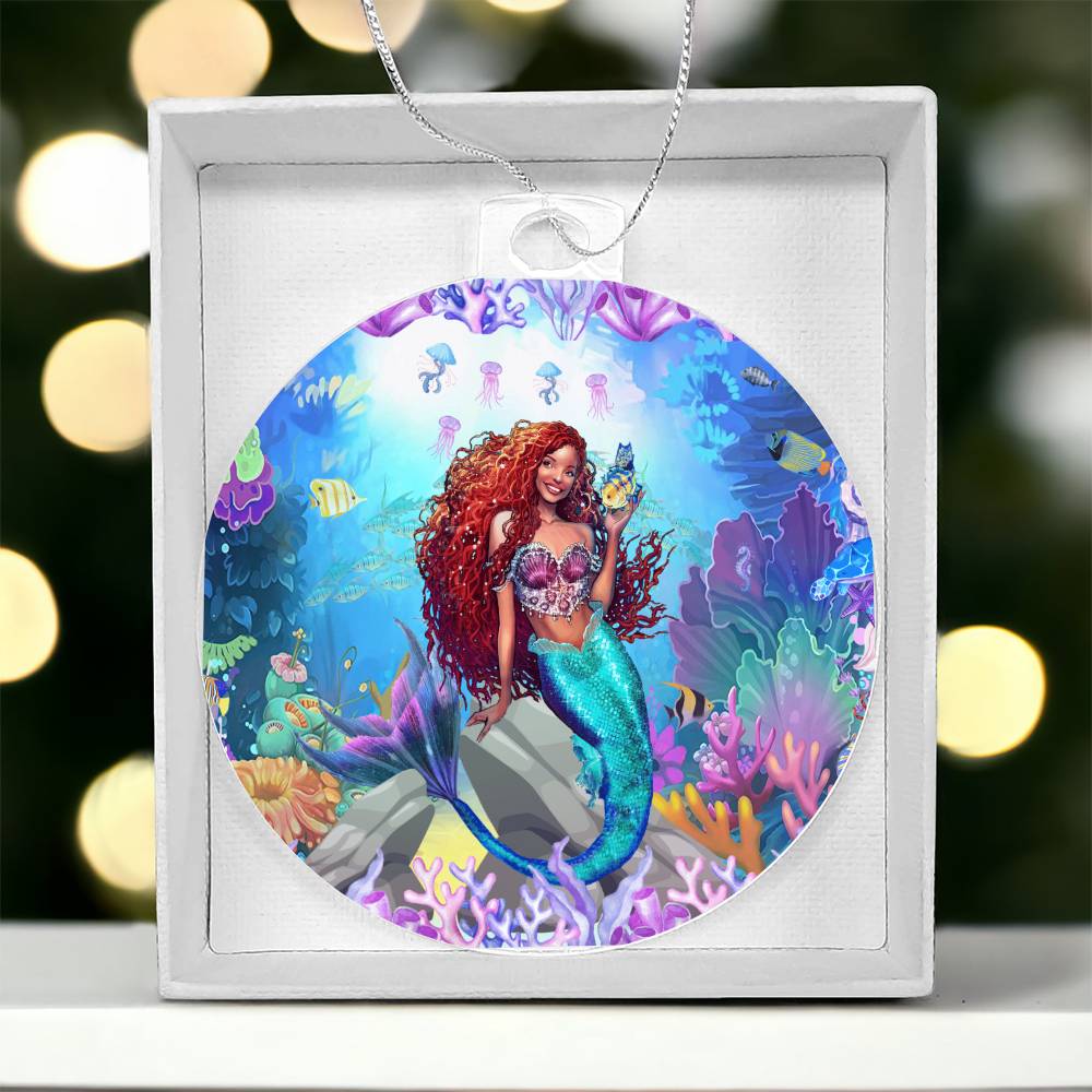 Black Mermaid Ornament